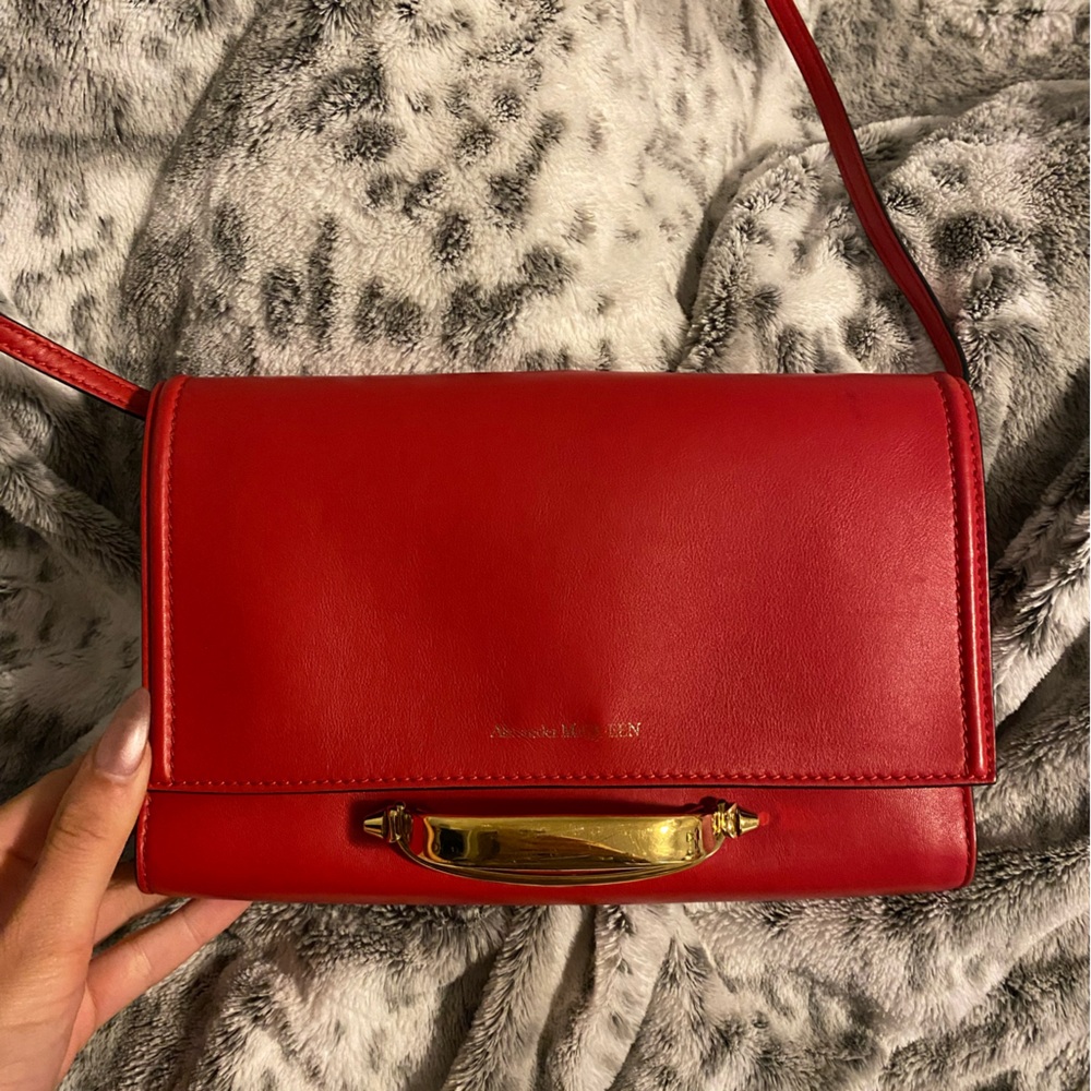 Alexander McQueen Red Gold Shoulder bag